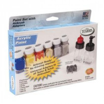 Testors 0.25 oz. 6-Color Airbrush Acrylic Paint Set (6-Pack) - 9199