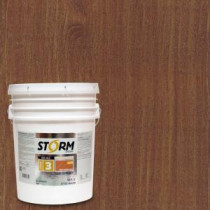 Storm System Category 3 5 gal. Chestnut Brown Exterior Semi-Solid Dual Dispersion Wood Finish - 345C108-5