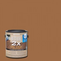 Rust-Oleum Restore 1 gal. 2X Saddle Solid Deck Stain with NeverWet - 291407