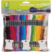  Giant 9.9 yds. Assorted Colors Craft Thread (105-Pack) - 1245