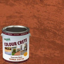 Colour Crete 1 gal. Terra-Cotta Semi-Transparent Water-Based Concrete Stain - 59103