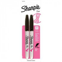 Sharpie Pink Ribbon Black Fine Point Permanent Marker (2-Pack) - 1801743