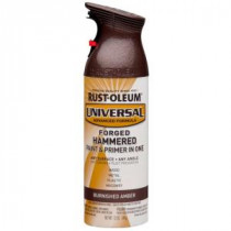 Rust-Oleum Universal 12 oz. All Surface Forged Hammered Burnished Amber Spray Paint and Primer in One (Case of 6) - 271480