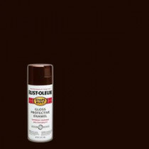 Rust-Oleum Stops Rust 12 oz. Protective Enamel Gloss Kona Brown Spray Paint (6-Pack) - 267112