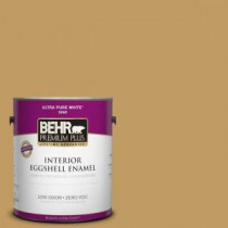 BEHR Premium Plus 1-gal. #340F-6 Mojave Gold Zero VOC Eggshell Enamel Interior Paint - 230001