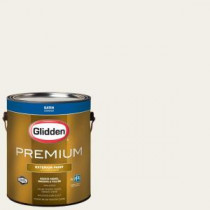 Glidden Premium 1-gal. #HDGWN30U Fencepost White Satin Latex Exterior Paint - HDGWN30UPX-01SA
