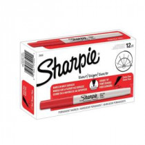 Sharpie Red Extra Fine Point Permanent Marker (12-Pack) - 35002
