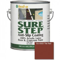Sure Step 1 gal. Tile Red Acrylic Anti-slip Concrete Paint - SU-505