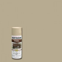 Rust-Oleum Stops Rust 12 oz. Protective Enamel Satin Putty Spray Paint (Case of 6) - 7772830