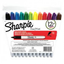 Sharpie Assorted Colors Fine Point Permanent Marker (12-Pack) - 30072