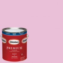 Glidden Premium 1-gal. #HDGR03 Bubblegum Pink Satin Latex Interior Paint with Primer - HDGR03P-01SA