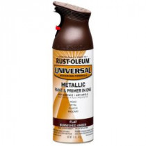 Rust-Oleum Universal 11 oz. All Surface Flat Metallic Burnished Amber Spray Paint and Primer in One (Case of 6) - 271472