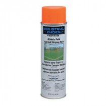 Rust-Oleum Industrial Choice 17 oz. Florescent Orange Athletic Field Striping Spray Paint (12-Pack) - 257406