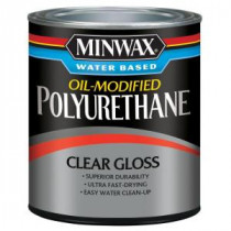 Minwax 1 qt. Gloss Water Based Oil-Modified Polyurethane (4-Pack) - 63015