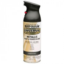 Rust-Oleum Universal 11 oz. All Surface Metallic Carbon Mist Spray Paint and Primer in One (Case of 6) - 261413