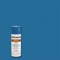 Rust-Oleum Stops Rust 12 oz. Gloss Fresh Blue Protective Enamel Spray Paint (Case of 6) - 7721830