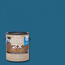 Rust-Oleum Restore 1 gal. 2X Lagoon Solid Deck Stain with NeverWet - 291391