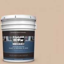 BEHR Premium Plus Ultra 5-gal. #HDC-MD-12 Tiramisu Cream Satin Enamel Exterior Paint - 985405