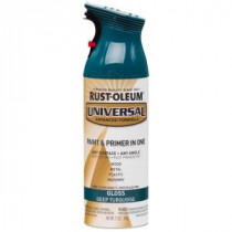 Rust-Oleum Universal 12 oz. All Surface Gloss Deep Turquoise Paint and Primer in One (Case of 6) - 284960