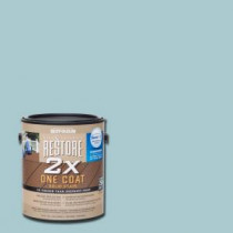 Rust-Oleum Restore 1 gal. 2X Blue Sky Solid Deck Stain with NeverWet - 291295