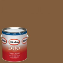 Glidden DUO 1-gal. #HDGO65 Warm Spice Brown Satin Latex Interior Paint with Primer - HDGO65-01SA