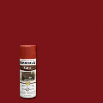 Rust-Oleum Stops Rust 12 oz. Protective Enamel Satin Redwood Spray Paint (Case of 6) - 7767830