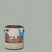 Rust-Oleum Restore 1 gal. 2X Gainsboro Solid Deck Stain with NeverWet - 291384