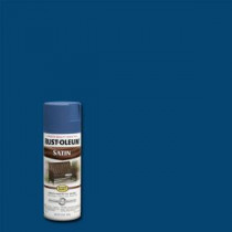 Rust-Oleum Stops Rust 12 oz. Protective Enamel Satin Indigo Spray Paint (Case of 6) - 248633