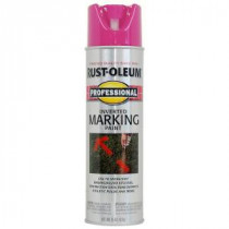 Rust-Oleum Professional 15 oz. 2X Fluorescent Pink Marking Spray Paint (6-Pack) - 255641