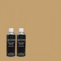 Hedrix 11 oz. Match of C40-48 English Oak Flat Custom Spray Paint (2-Pack) - F02-C40-48