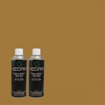 Hedrix 11 oz. Match of 350D-7 Cattail Brown Flat Custom Spray Paint (2-Pack) - F02-350D-7