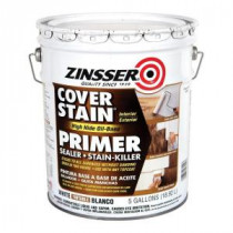 Zinsser 5-gal. Cover Stain High Hide White Oil-Base Interior/Exterior Primer and Sealer - 3550