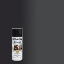 Rust-Oleum Stops Rust 11 oz. Protective Enamel Metallic Black Night Spray Paint (Case of 6) - 7250830
