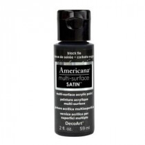 DecoArt Americana 2 oz. Black Tie Satin Multi-Surface Acrylic Paint - DA539-29