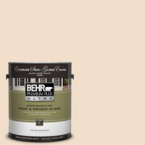 BEHR Premium Plus Ultra 1-gal. #S250-1 Macaroon Cream Semi-Gloss Enamel Exterior Paint - 585001