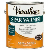 Varathane 1 gal. Clear Semi-Gloss Water-Based Exterior Spar Varnish (Case of 2) - 266324