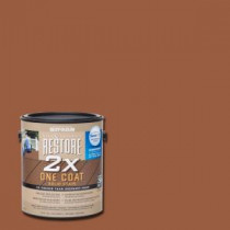 Rust-Oleum Restore 1 gal. 2X Redwood Solid Deck Stain with NeverWet - 291404