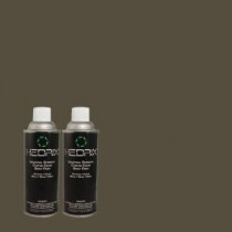 Hedrix 11 oz. Match of C60-25 Green Cove Flat Custom Spray Paint (2-Pack) - F02-C60-25