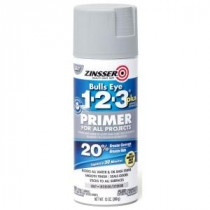 Zinsser 13 oz. Bulls Eye 1-2-3 Plus Gray Primer Spray Paint (Case of 6) - 293740