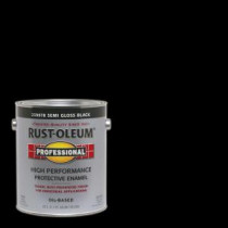 Rust-Oleum Professional 1 gal. Black Semi-Gloss Protective Enamel Interior/Exterior Paint (2-Pack) - 239078