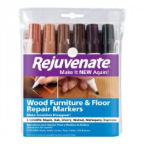 Rejuvenate Wood Furniture and Floor Repair Markers - RJ6WM