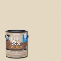Rust-Oleum Restore 1 gal. 2X Rattan Solid Deck Stain with NeverWet - 291403