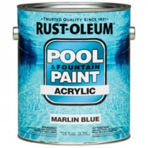 Rust-Oleum 1 gal. Marlin Blue Acrylic Pool and Fountain Paint (Case of 2) - 269357