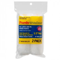 Purdy White Dove 4 in. x 1/2 in. Dralon Mini Roller Covers (12-Pack) - 140606044