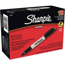 Sharpie Black Super Permanent Marker (Box of 12) - 33001