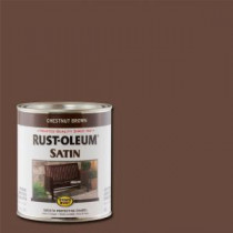 Rust-Oleum Stops Rust 1 qt. Protective Enamel Satin Chestnut Brown Paint (Case of 2) - 7774502