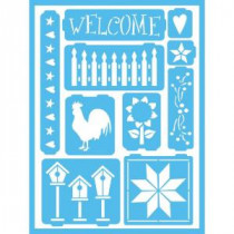 Americana Country Self-Adhesive Stencil - AGS210-A