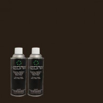 Hedrix 11 oz. Match of PEC-19 Cat Black Flat Custom Spray Paint (2-Pack) - F02-PEC-19
