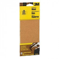 3M 3-2/3 in. x 9 in. 100-Grit Medium Garnet Sand Paper (6 Sheets-Pack) - 19037-20-CC