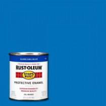 Rust-Oleum Stops Rust 1 qt. Gloss Sail Blue Protective Enamel Paint (Case of 2) - 7724502
